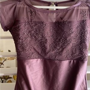 Women’s P brown lace leotard